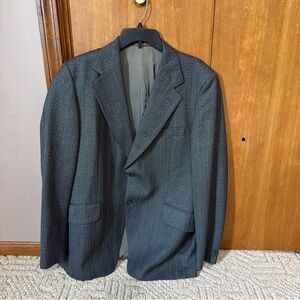 Men's Classic Charcoal Two-Button Suit Jacket